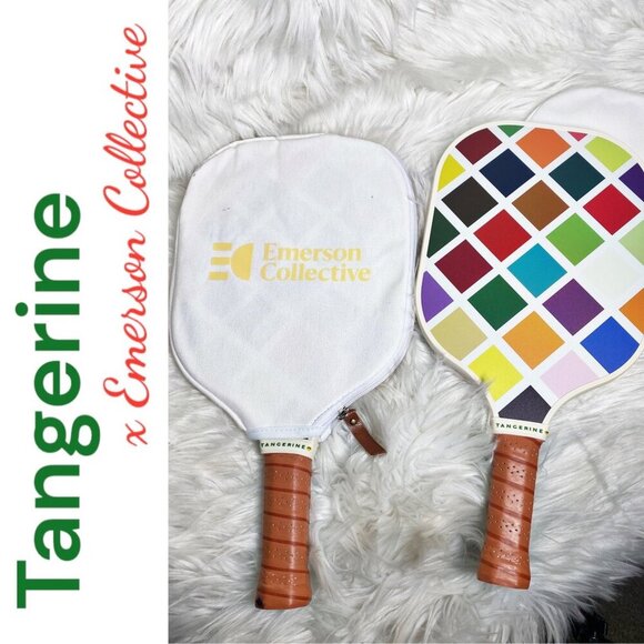 RARE EMERSON COLLECTIVE x TANGERINE Pickleball Paddle Set - Picture 1 of 14